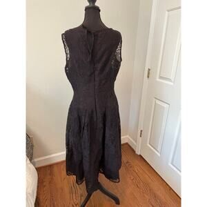Vintage Liz Claiborne Black Lace Cocktail Dress